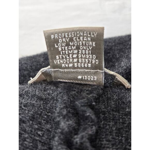 Nordstrom EUC sleeveless wool midi full zip vest dress Large charcoal dark grey - Picture 15 of 16